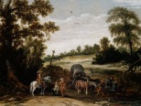 GG 785  GG 785, Esaias van de Velde (1591-1630), Landschaft mit Reitern, 1623, Eichenholz, 26,5 x 38 cm : Landschaft, Personen